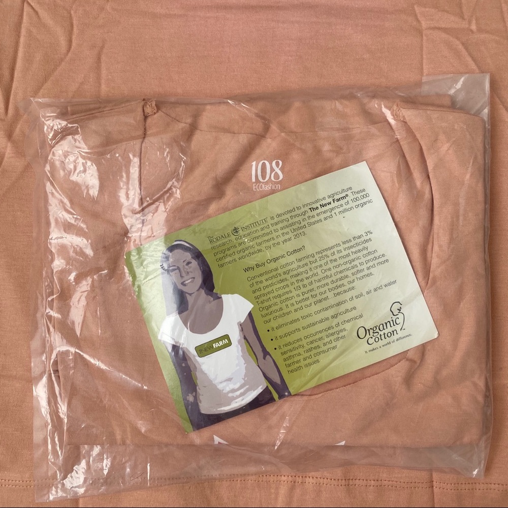 ECOfashion Organic cotton peach shirt